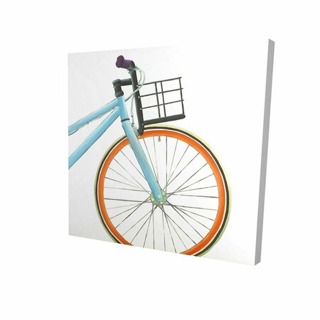 FONDO 12 x 12 in. Orange & Blue Bike-Print on Canvas FO2788644